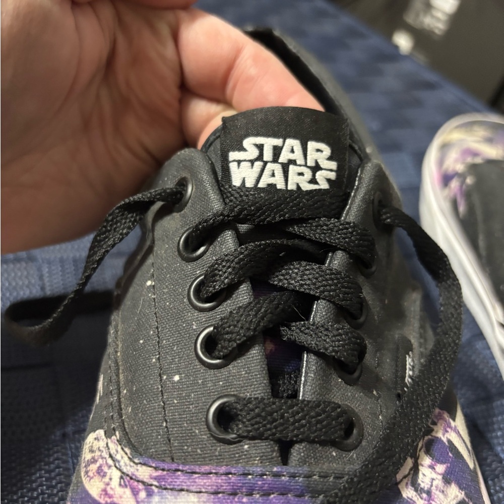 Vans Black and Purple Star Wars Sneakers - Picture 2 of 8